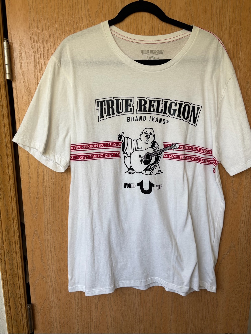 True Religion White Short Sleeve Graphic Logo Tee XL
